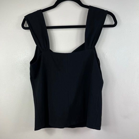 VINCE Black Ruched Sweetheart Neck Camisole Size 8 Sleeveless Top NEW - Picture 8 of 12